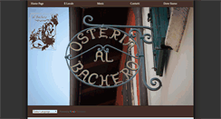 Desktop Screenshot of osteriabachero.com